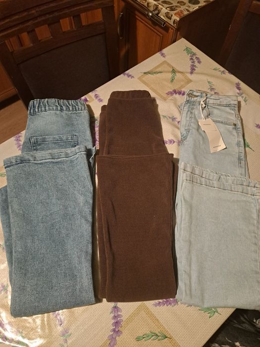 Nowe Spodnie dzwony 3 pary rozmiar 152