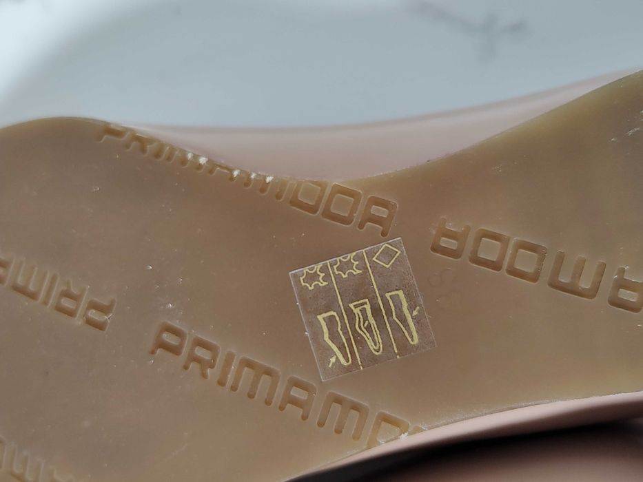 Baleriny Open Toe Prima Moda skórzane skóra Nowe 38 nude