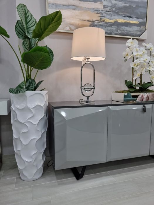 Aparador Cinza Brilho Modern - 160x46x77cm By Arcoazul