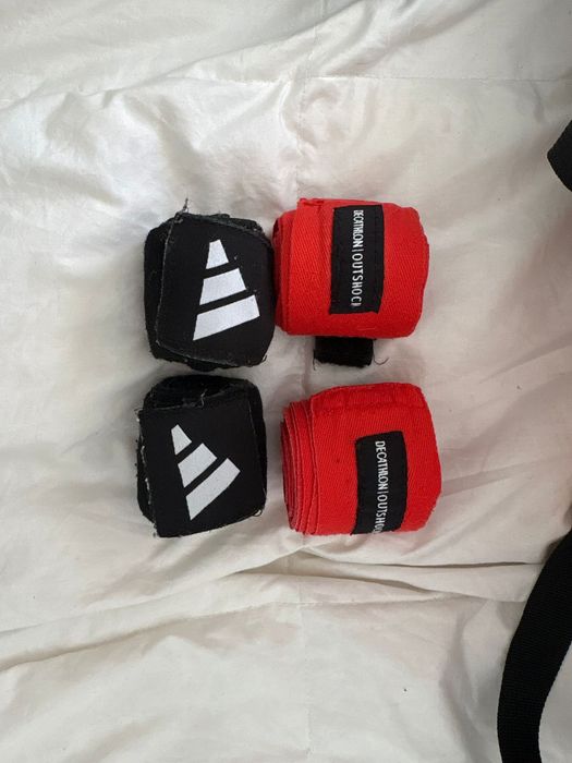 Luvas boxe+proteção de canelas