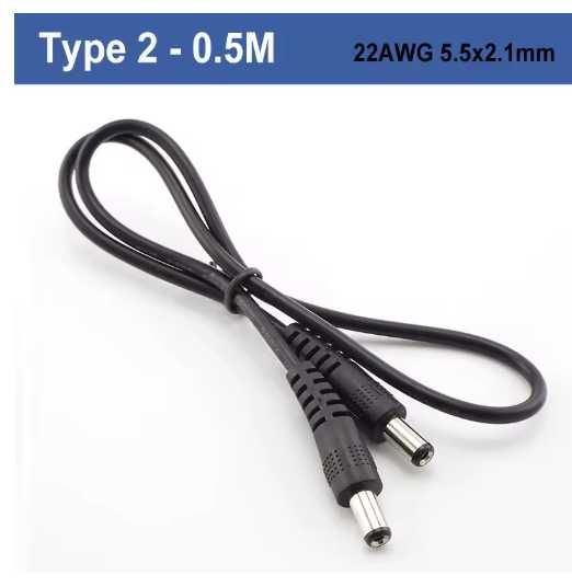 Разъем и кабель питания постоянного тока 5,5x2,1мм