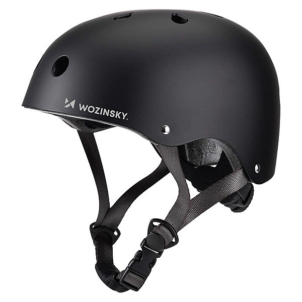 Kask rowerowy BMX/hulajnoga Wozinsky lekki M - czarny