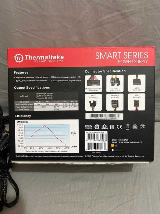 Fonte Thermaltake SMART RGB 600W
