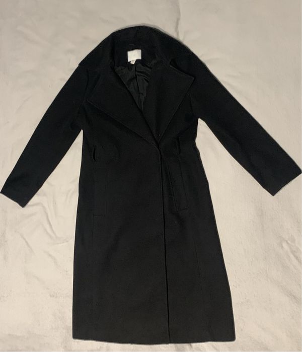 Czarny płaszcz H&M 36 S