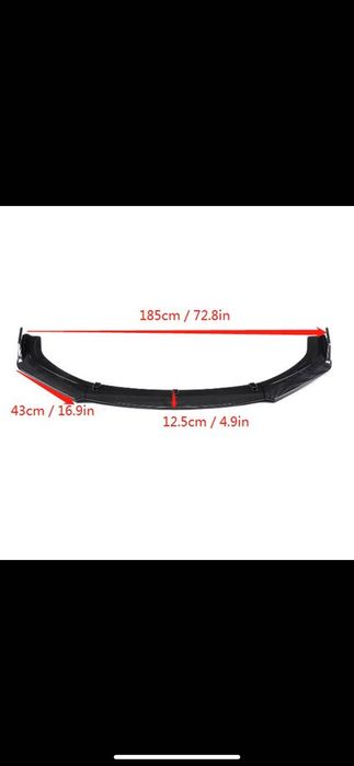 Накладка на передний бампер универсальная губа бампера сплитер обвес