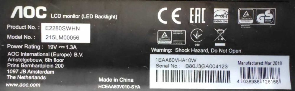 Мониторы Asus. AOC