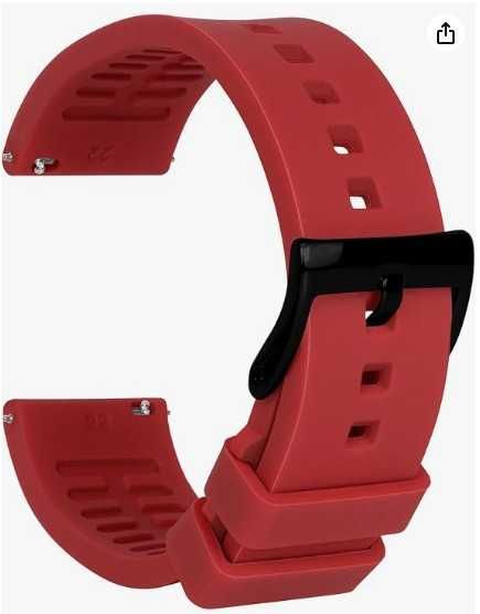 Silikonowy pasek do zegarków, czerwony, szerokość 19mm TStrap