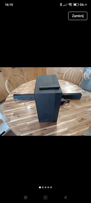 Zestaw soundbar plus subwoofer
Samsung,tacznosé Bluetooth.Uzywan