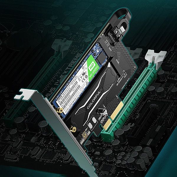 Ugreen karta rozszerzeń adapter PCIe 3.0 x4 do SSD M.2 M-Key / M.2 B-K
