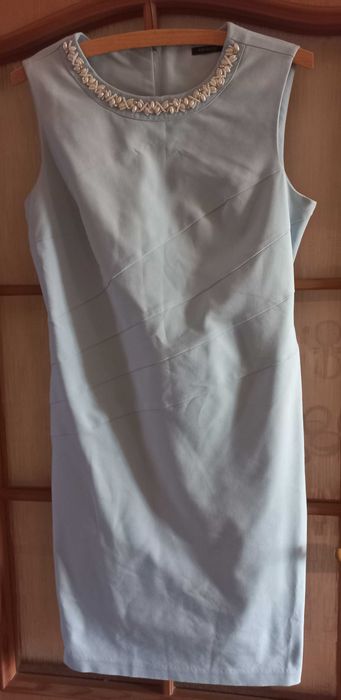 Sukienka elegancka ołówkowa ORSAY 38 błękitna