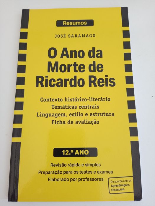 "O Ano da Morte de Ricardo Reis" livro de apoio 12 ano