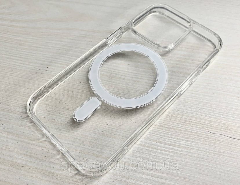Чехол Magsafe на iPhone 15 16 17 Pro Max прозрачный магнитный магсейв