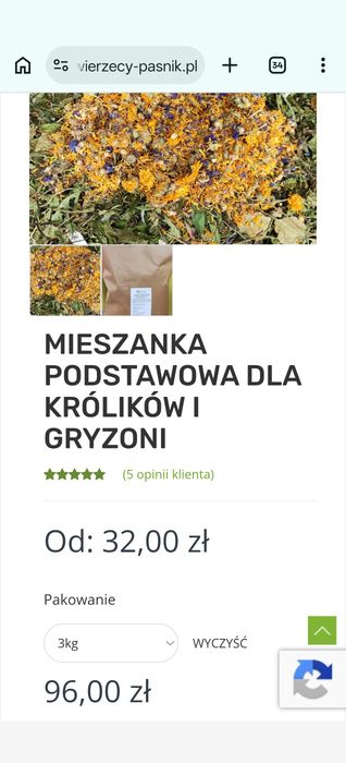 Mieszanka ziół dla królika 3kg