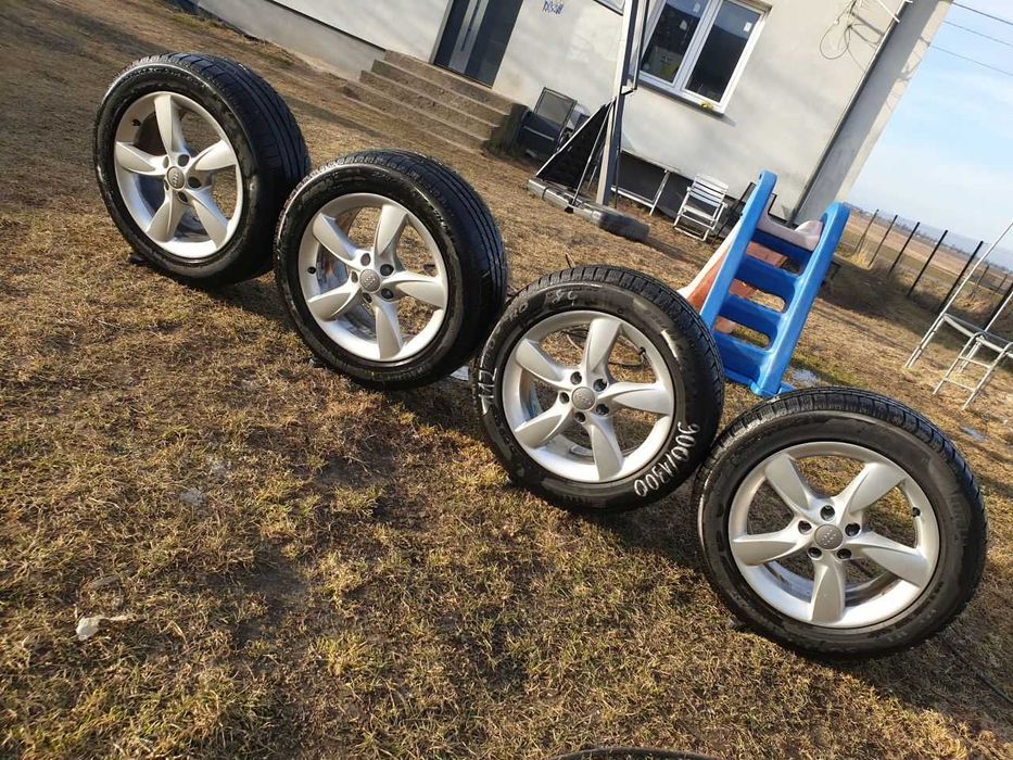 Felgi aluminiowe Audi R17 5x112 opony zimowe 225/55R17