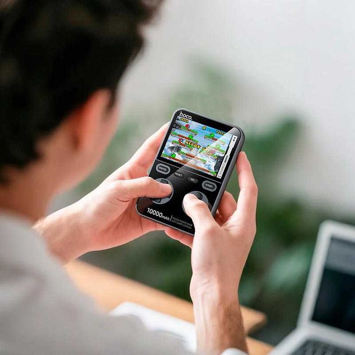 Повербанк игровая консоль 1500 классических игр HOCO Q47 10000mAh 20W