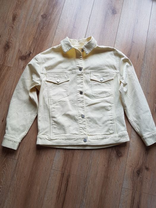 XS 36 Holzweiler kurtka jeans damska żółta yellow made in Italy cotton