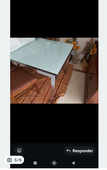 Mesa vidro extensível 1,60 x100