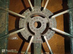 Fogão ferro fundido três queimadores