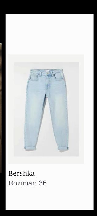Jeansy Bershka stan idealny