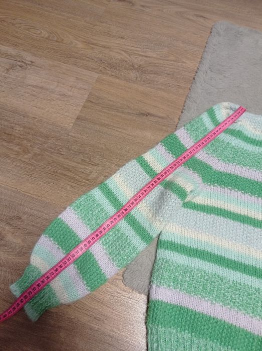 Sweter zielony w paski Vero moda