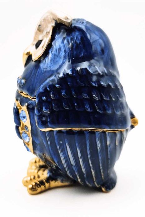 Szkatułka granatowa sowa