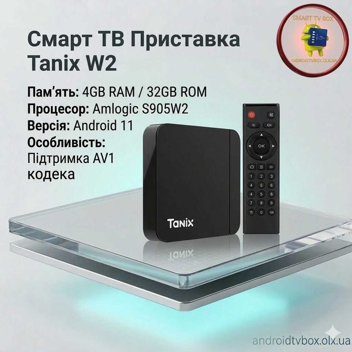 Smart TV box Tanix TX5 W2 Amlogic S905Y5  S905W2 налаштована тв приставка