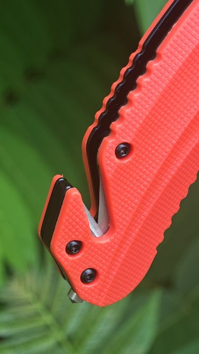 Ніж рятівника KERSHAW BARRICADE 8650ST SERRATED SpeedSafe,склобій,стропоріз,edc, складний ніж для щоденного використання, яскраві накладки