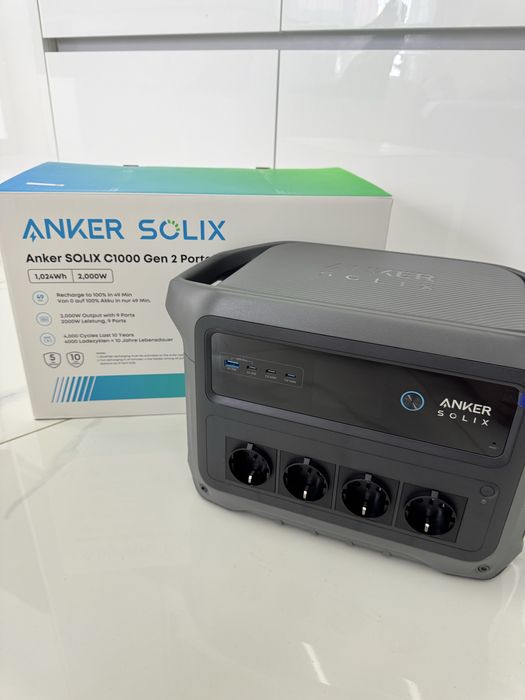 Нова!!! Зарядная станция Anker SOLIX C1000 Gen 2 1024 Вт/г 2000 Вт