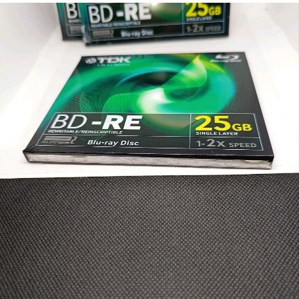 Pack de 3 Lot of 3 TDK BD-RE 25GB Blu-ray Rewritable Disc 1-2x Speed DURABIS2 - Novos/Selados