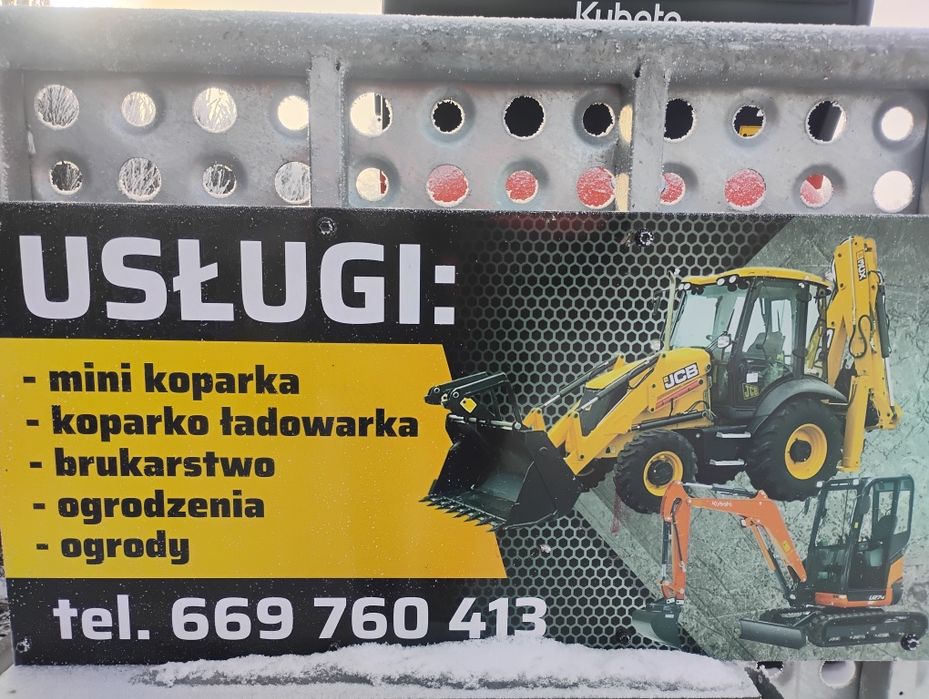 Usługi Mini koparką i Koparko ładowarka