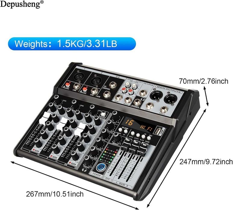 Mikser Audio 4-kanałowy system interfejsu audio