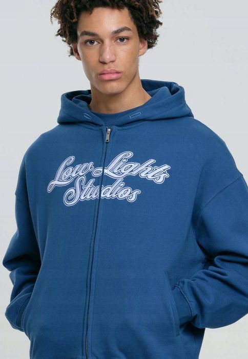 Low Lights Studios 38 M Bluza Męska Niebieska Rozpinana D2312