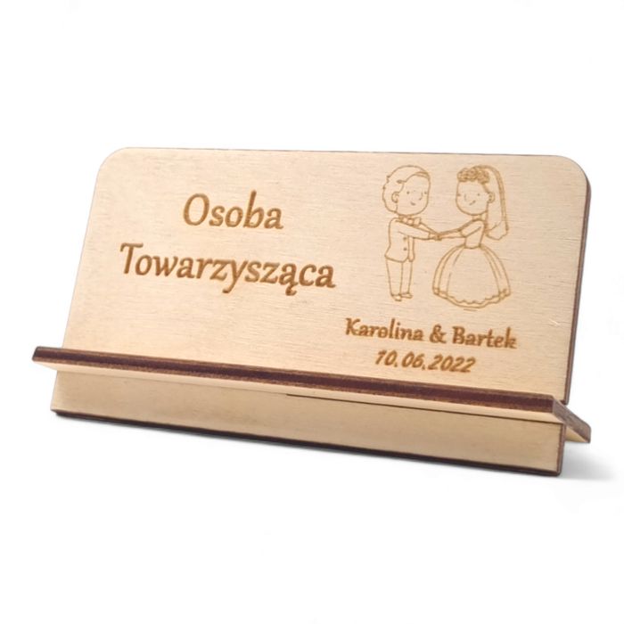 Drewniane winietki stojące Personalizowane - wzory do wyboru
