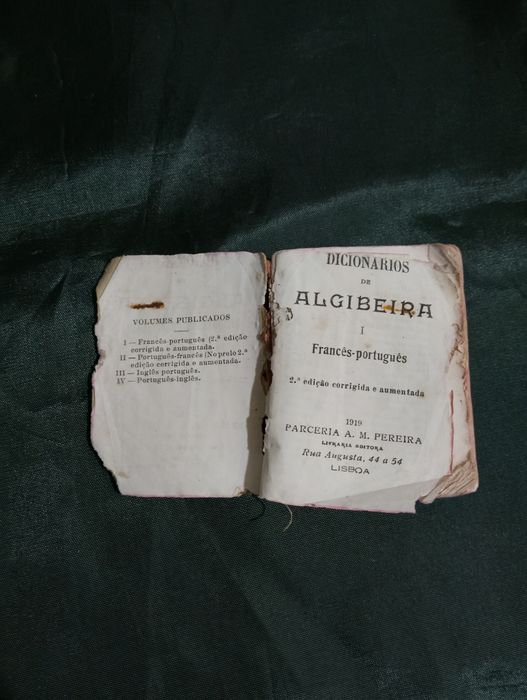 Dicionário de algibeira, Francês/Português, 1919