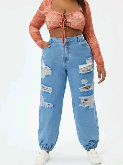 Calças de ganga jogger novas - tamanho 46