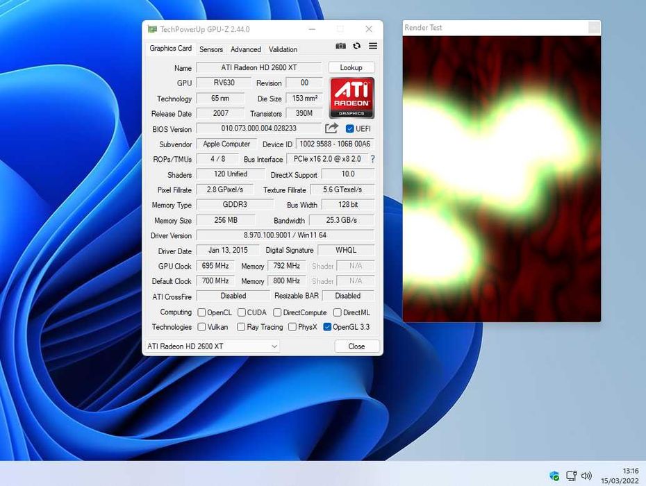 Apple ATI Radeon 2600 XT 256Mb PCIe 2.0 (ORIGINAL de Mac Pro)