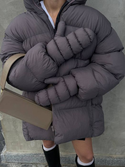 Пуховик з рукавицями SALE