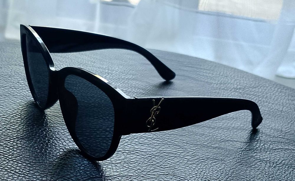 Okulary przeciwsłoneczne ysl czarne modne cat Laurent