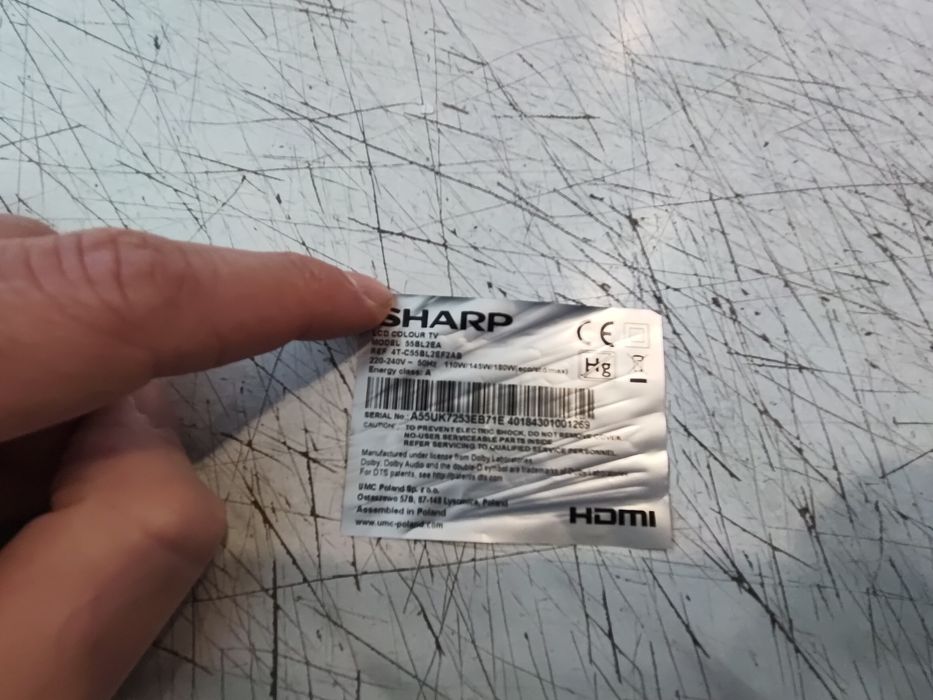Zasilacz Sharp 55BL2EA