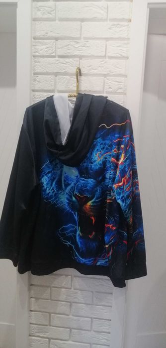 Bluza z kapturem z printem r 5XL