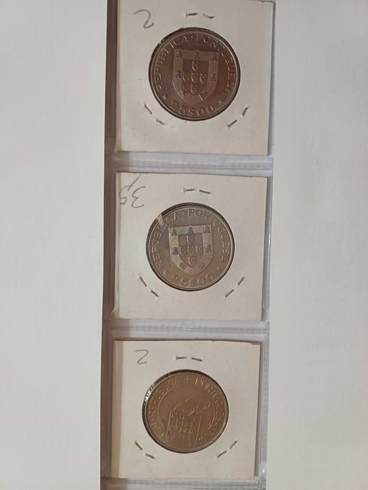 MOEDAS de 25$00 em CUPRO-niquel de 1984 a 1986 BELAS não circuladas