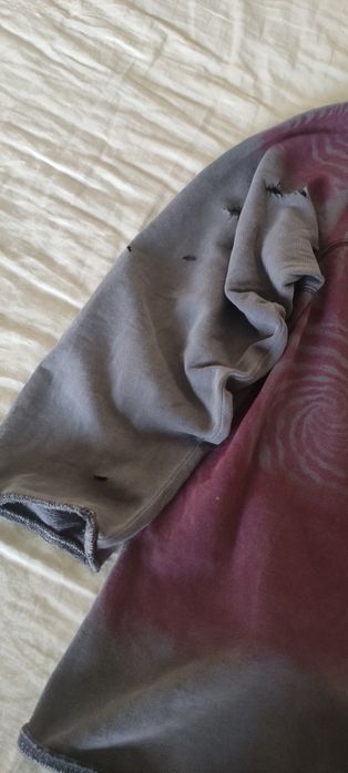 Bluza DIY handmade ręcznie wykonana kaptur hoodie spray malowana y2k