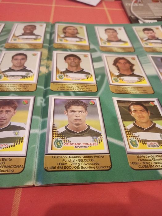 2002-03 com autocolante Cristiano Ronaldo Panini Futebol #306