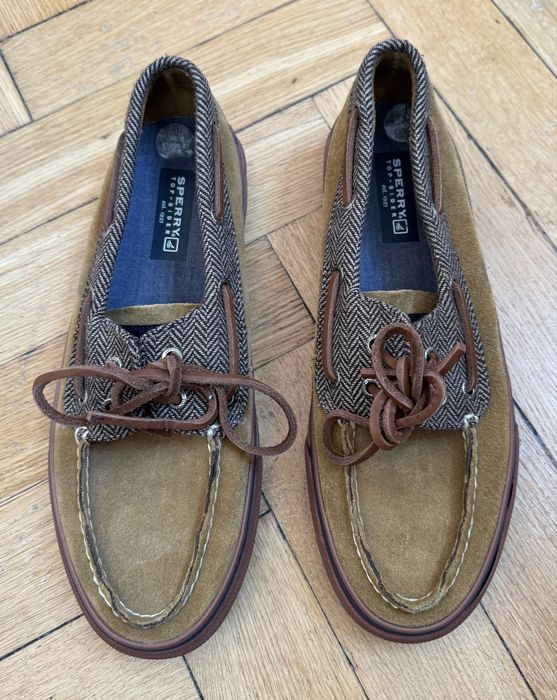 SPERRY top sider 43 buty żeglarskie mokasyby loafersy zamsz wełna