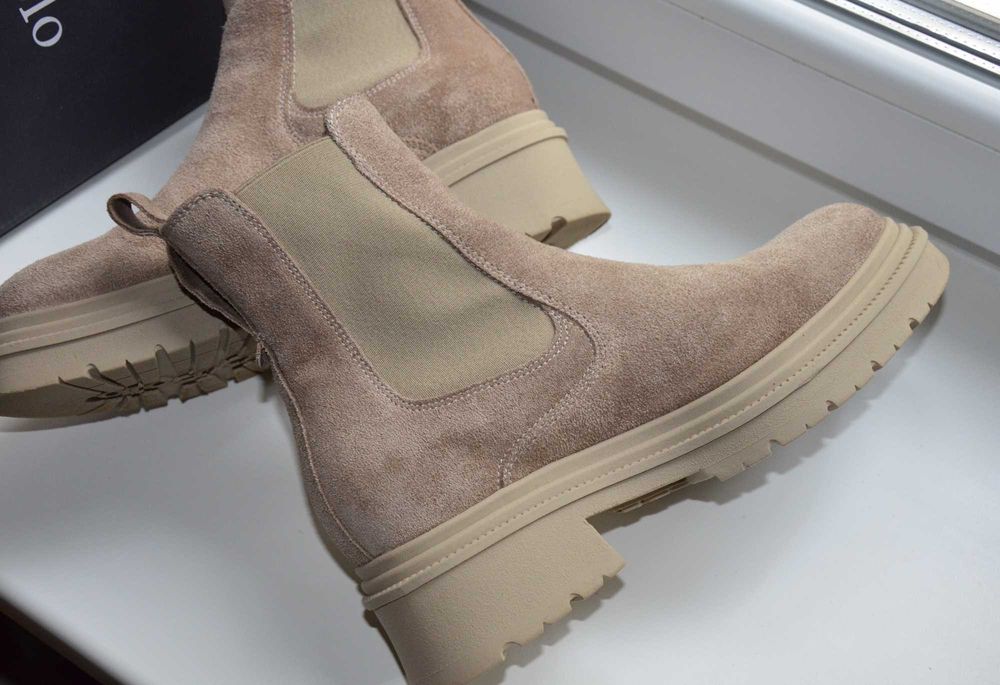 Женские челси Marco O'Polo 37 ботинки замша бежевые