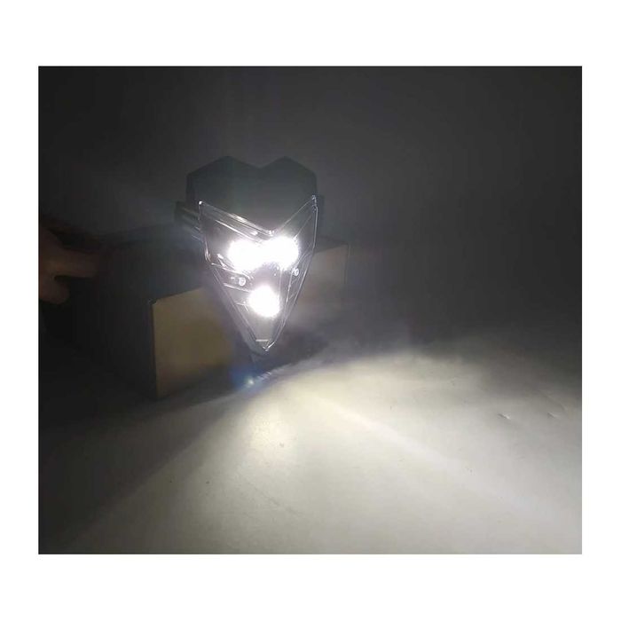 Farol LED Universal 12V para Moto - Motocross Enduro Supermoto Trail