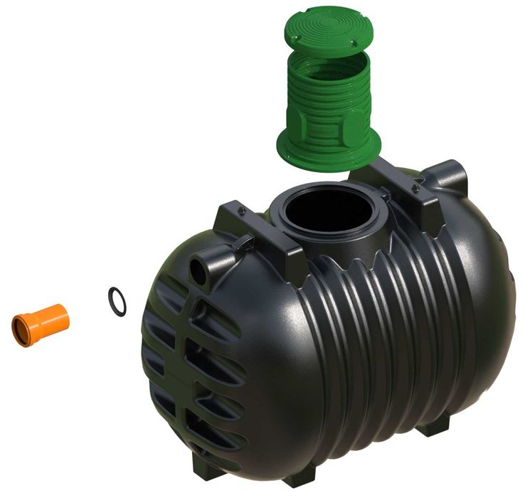 Zbiornik bezodpływowy na szambo z ATESTEM RAPTOR 3000L + NADSTAWKA