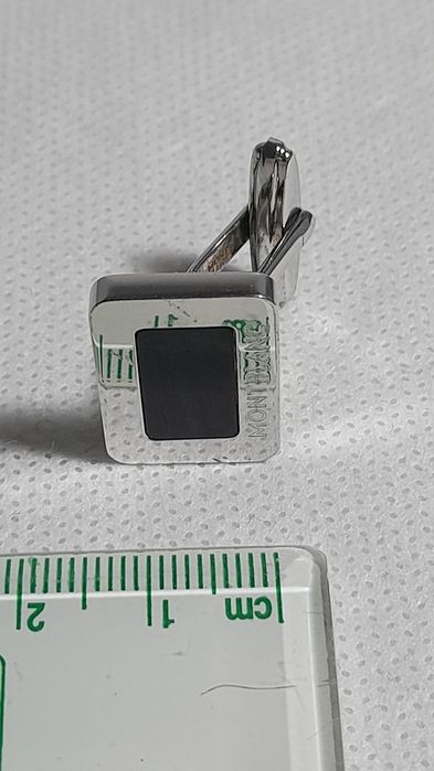 Abotoaduras Vintage Prata Esterlina 925 / Madeira Ébano Montblanc