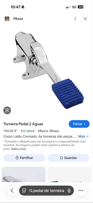 Torneira de pedal