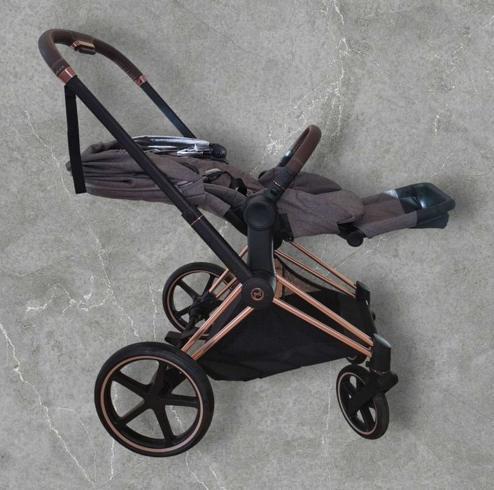 Cybex priam platinum rose gold + assento de passeio